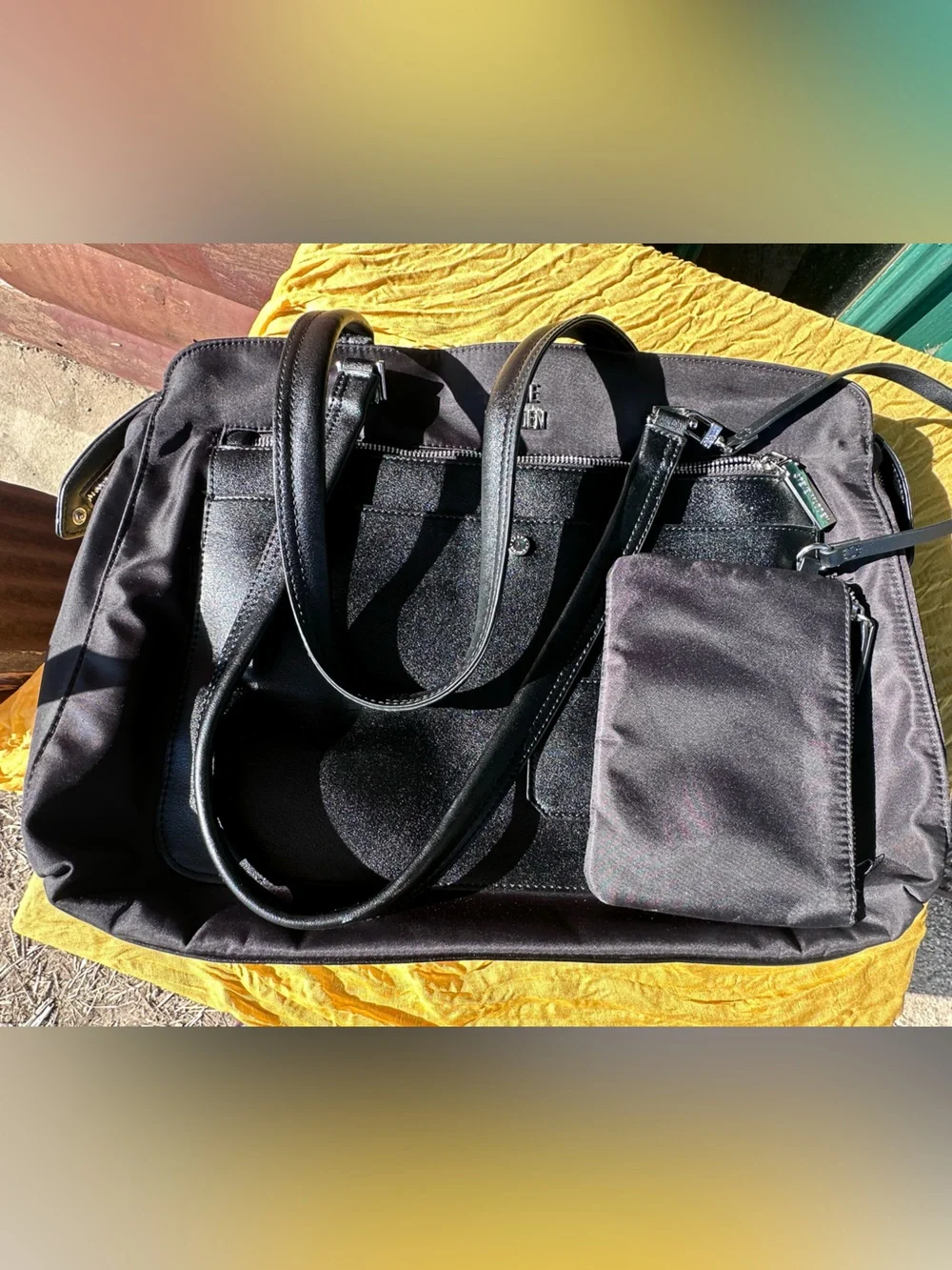 Steve Madden Black Men's Messenger Tote Bag